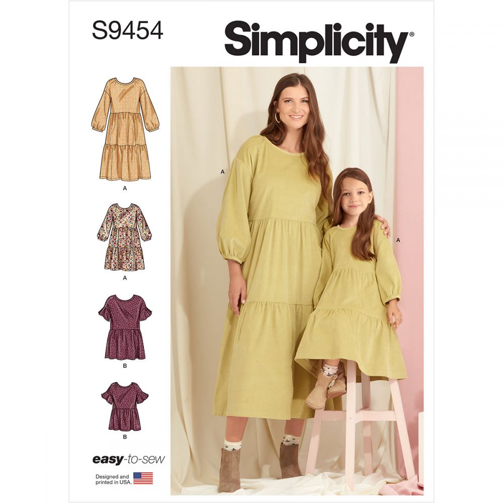 Simplicity Women's/Child Dress and Top S9454