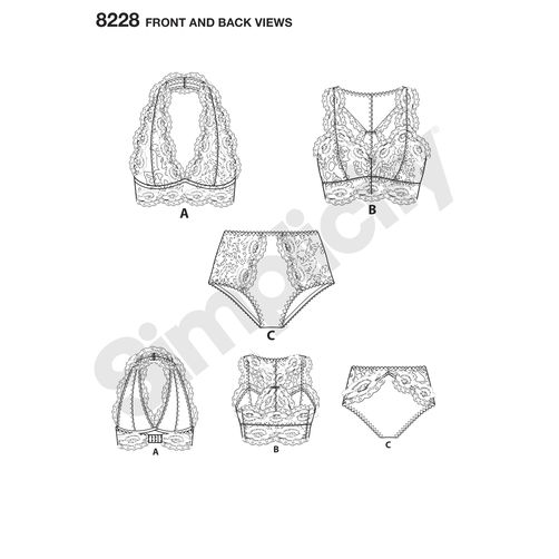 Simplicity Soft Cup Bras and Panties S8228