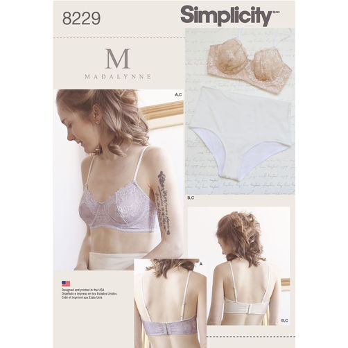 Simplicity Underwire Bra and Panties S8229