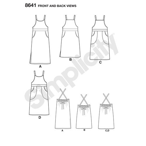 Simplicity Pinafore Dress S8641