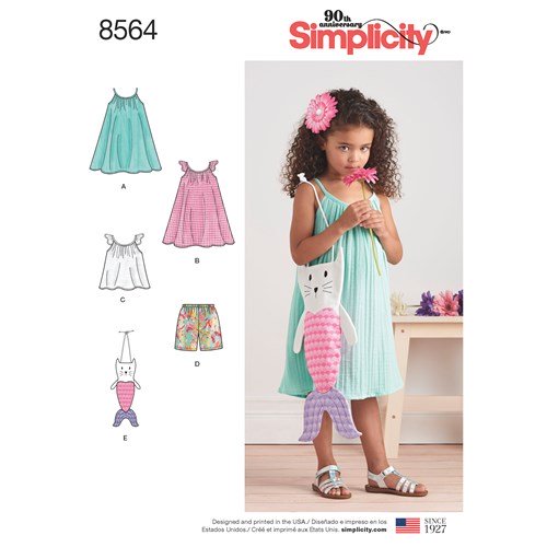 Simplicity Child Dress, Top and Shorts S8564