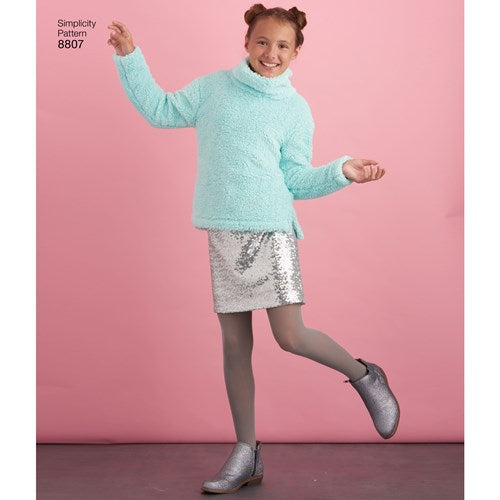 Simplicity Child/Teen Girls Outfit S8807