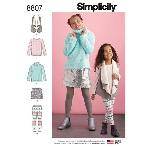 Simplicity Child/Teen Girls Outfit S8807