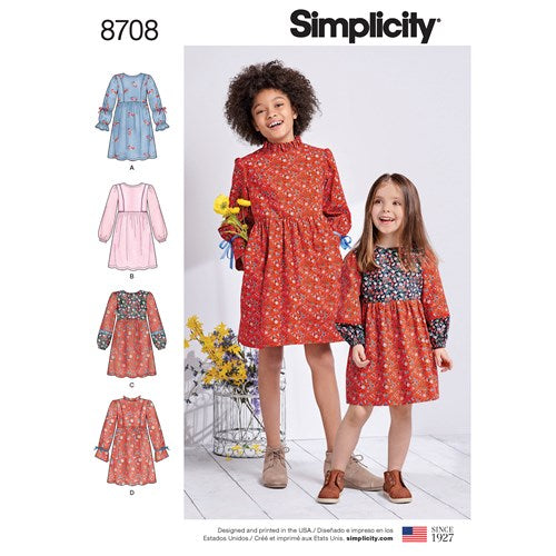 Simplicity Child/Teen Dresses S8708