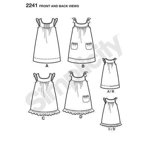 Simplicity Child/Teens Dresses S2241