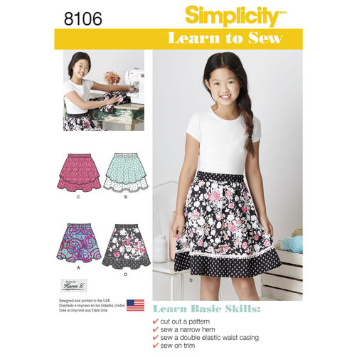 Simplicity Child/Teen Skirts S8106