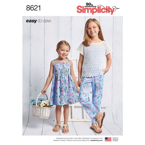 Simplicity Dress, Top and Trousers S8621