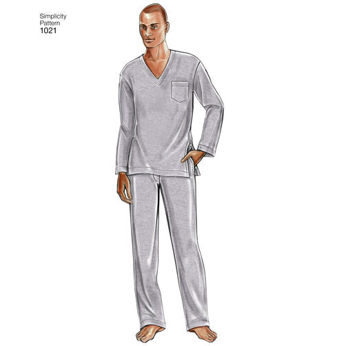 Simplicity Men's Pyjamas and Robe S1021