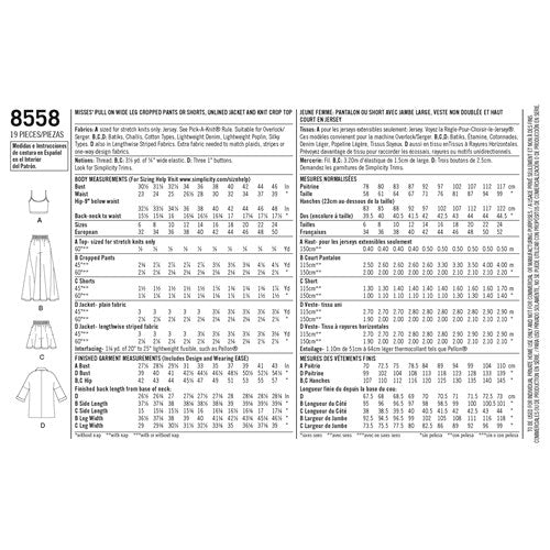 Simplicity Co-ordinates S8558