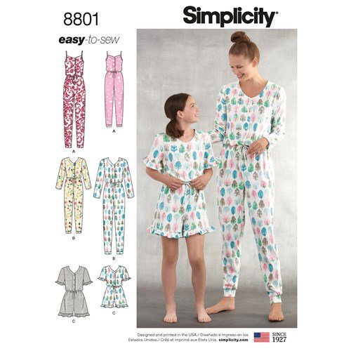 Simplicity Child/Women's Onesie S8801