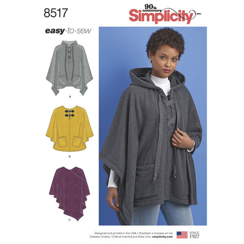 Simplicity Ponchos S8517