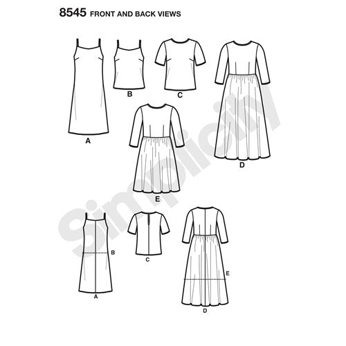 Simplicity Dress and Top S8545