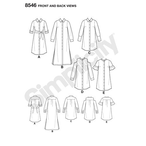 Simplicity Shirt Dress S8546