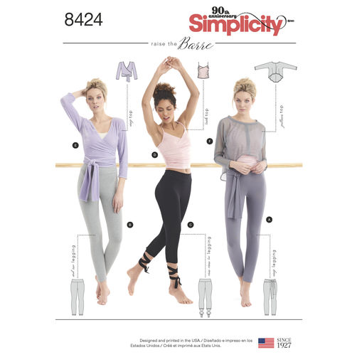 Simplicity Ballet Leggings and Tops S8424