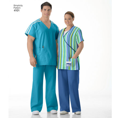 Simplicity Women's and Men's Scrubs S4101