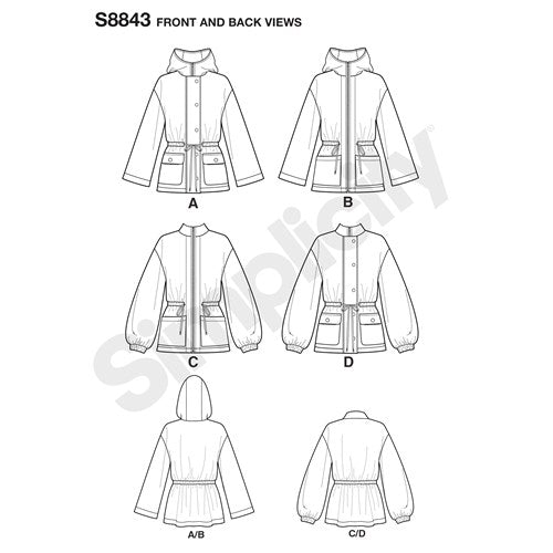 Simplicity Anorak Jacket S8843