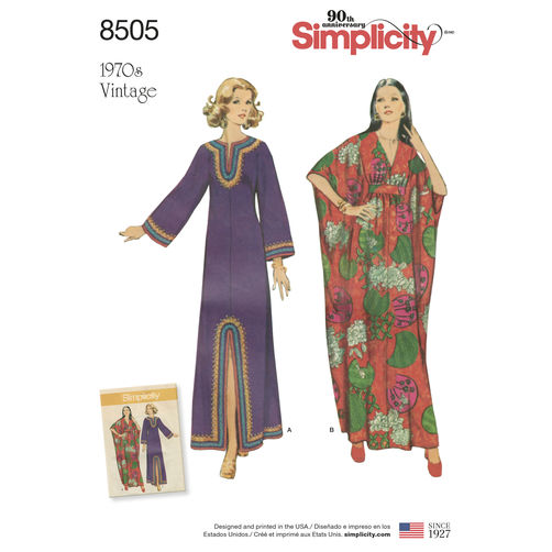 Simplicity Vintage Caftans S8505