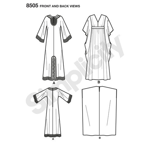 Simplicity Vintage Caftans S8505