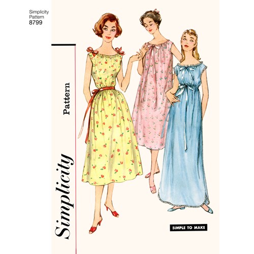 Simplicity Vintage Nightwear S8799