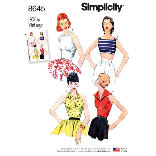 Simplicity Vintage Tops S8645