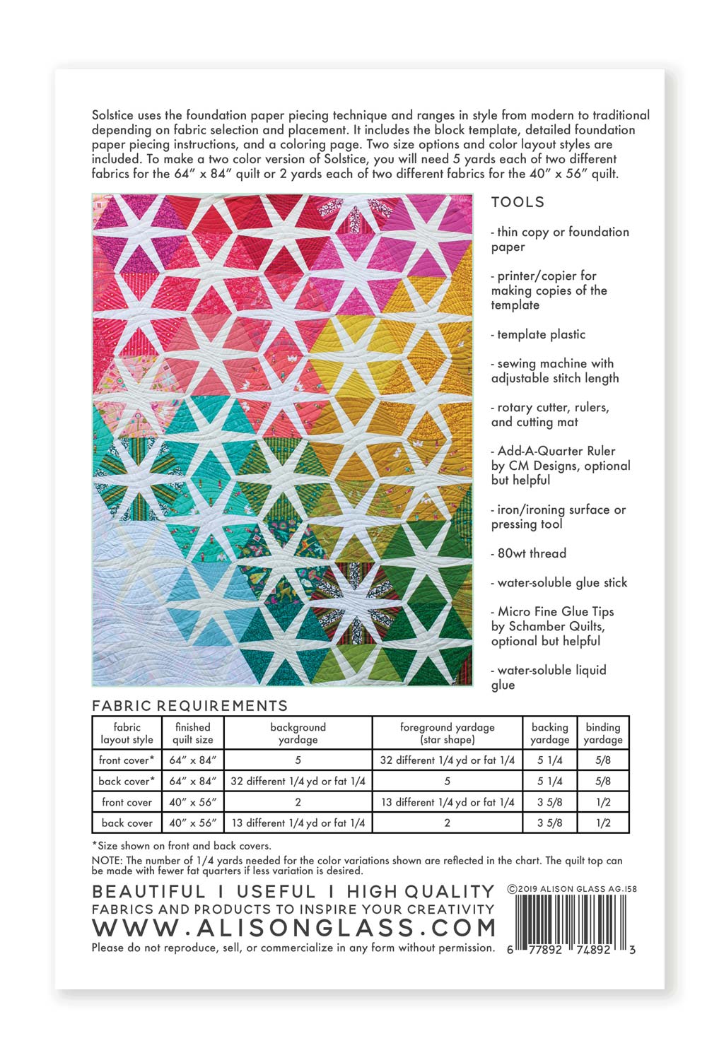 Alison Glass Solstice Quilt