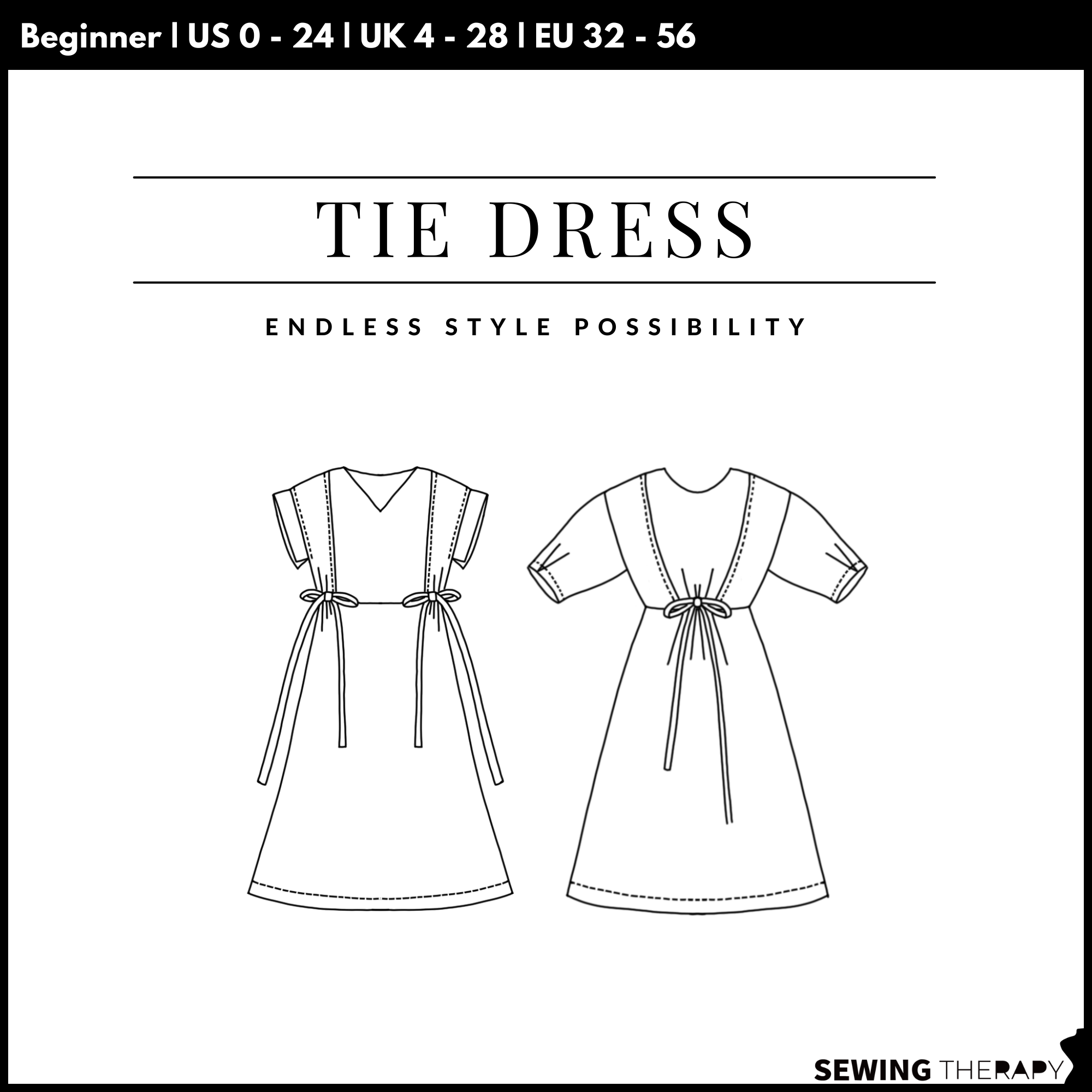 Sewing Therapy Tie Dress
