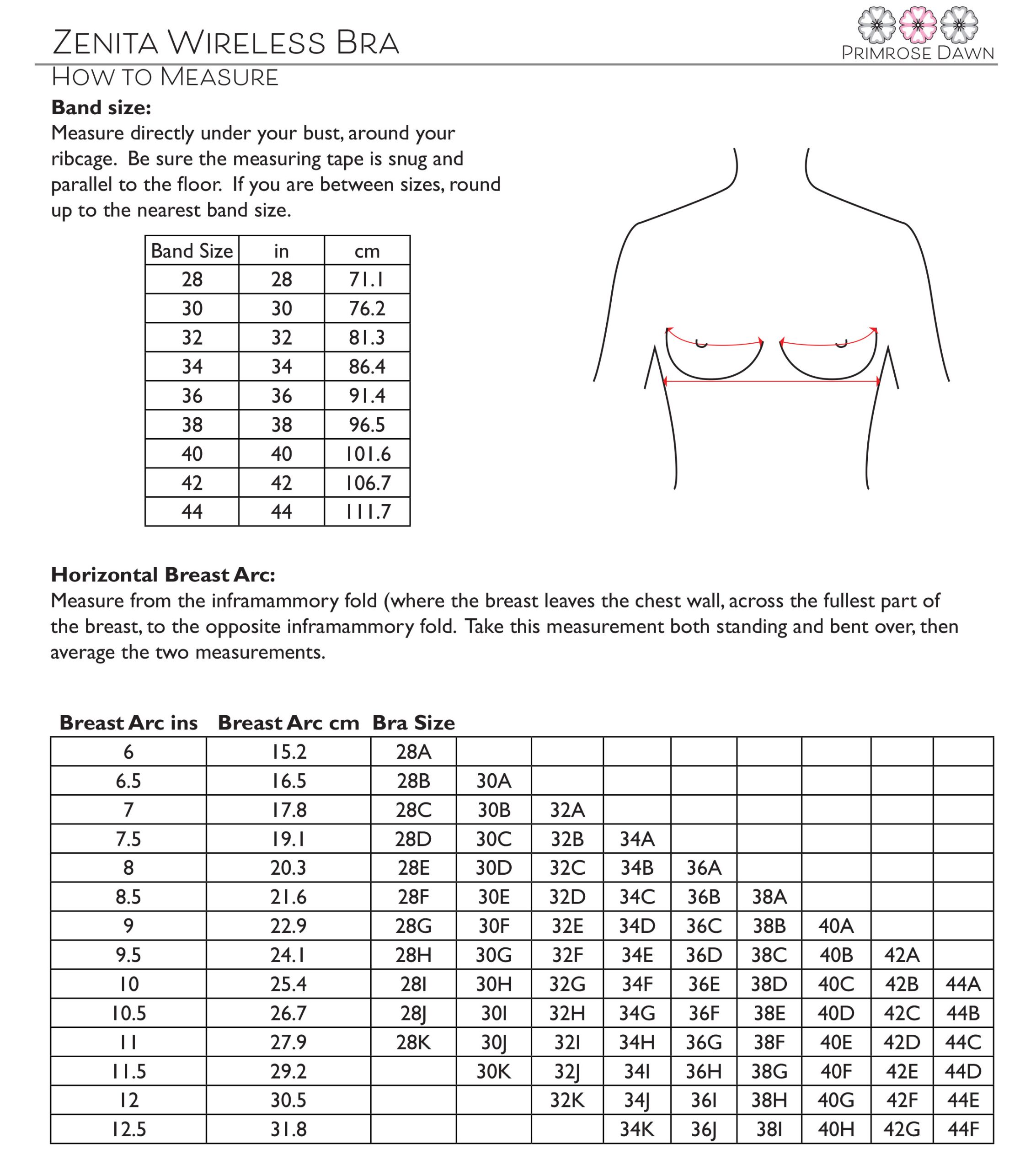 Primrose Dawn Zenita Wireless Mastectomy Bra PDF