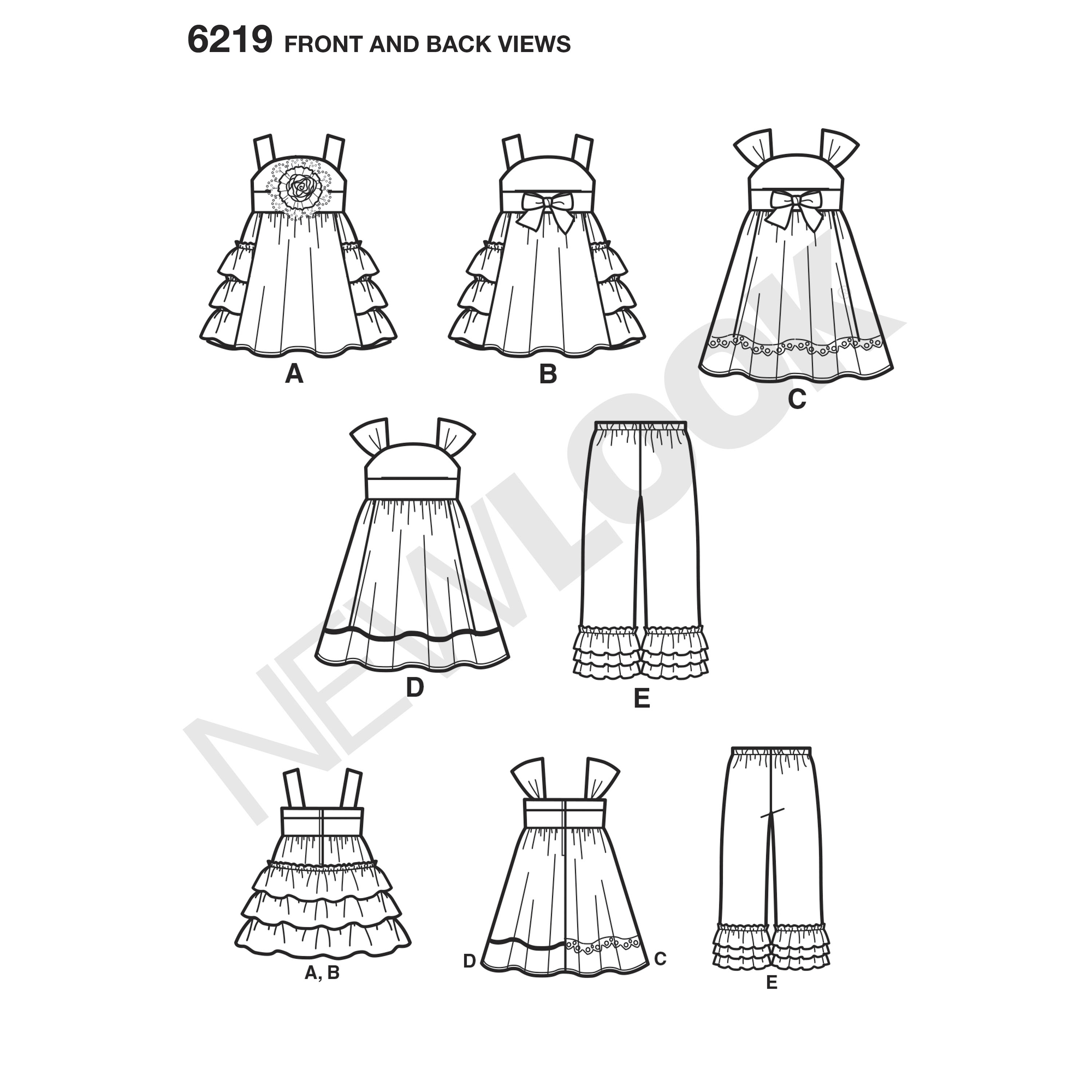 New Look Child/Baby Dress and Trousers 6219 - The Fold Line