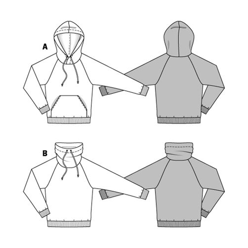 Burda Men's Pullover Hoodie 6718 - The Fold Line