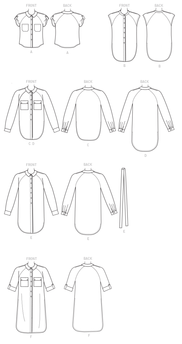 McCalls Shirts and Tunics M7472 - The Fold Line