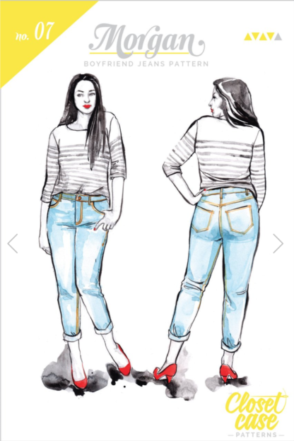 Buy the Morgan jeans sewing pattern from Closet Case Patterns from The Fold Line