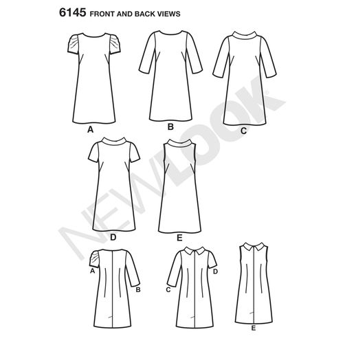 New Look Shift Dresses N6145 - The Fold Line