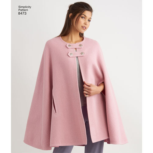 Simplicity Ladies Easy Pattern Hacking Sewing Pattern 8473 Capes