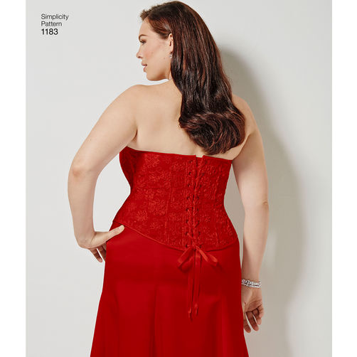 Simplicity US1183AA Plus Size Corset Sewing Pattern for Women, Sizes  20W-28W : : Home
