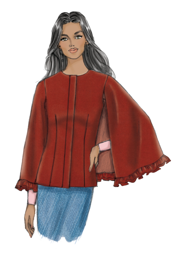 NEW BUTTERICK B6603 MISSES LINED CAPES SEWING PATTERN SEMI-FITTED CAPE SIZE 6-14 