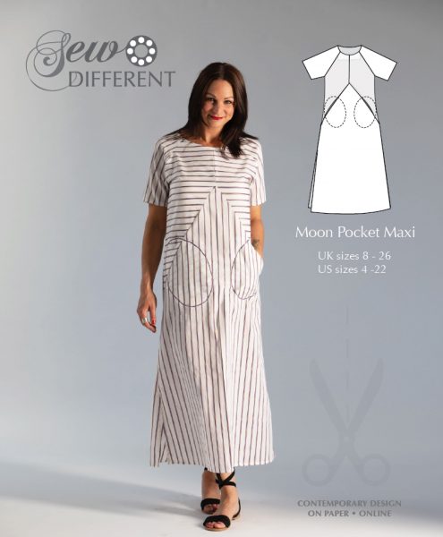 Sew Different Moon Pocket Maxi Dress - The Fold Line