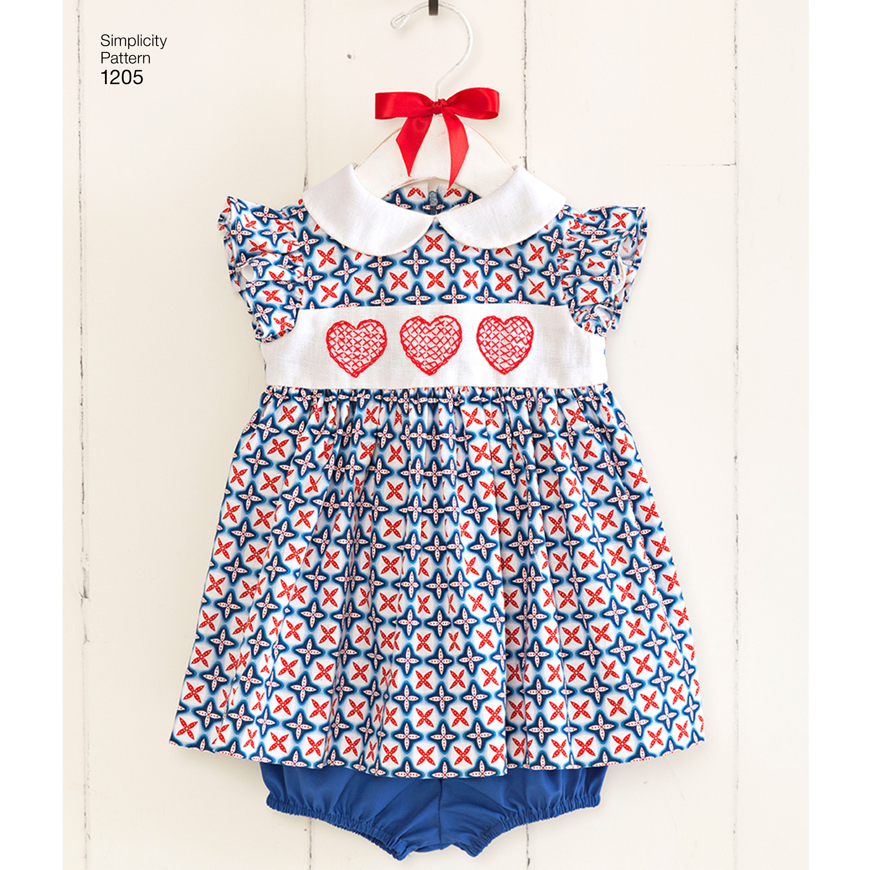 Simplicity 1205 sewing pattern babies baby dress panties