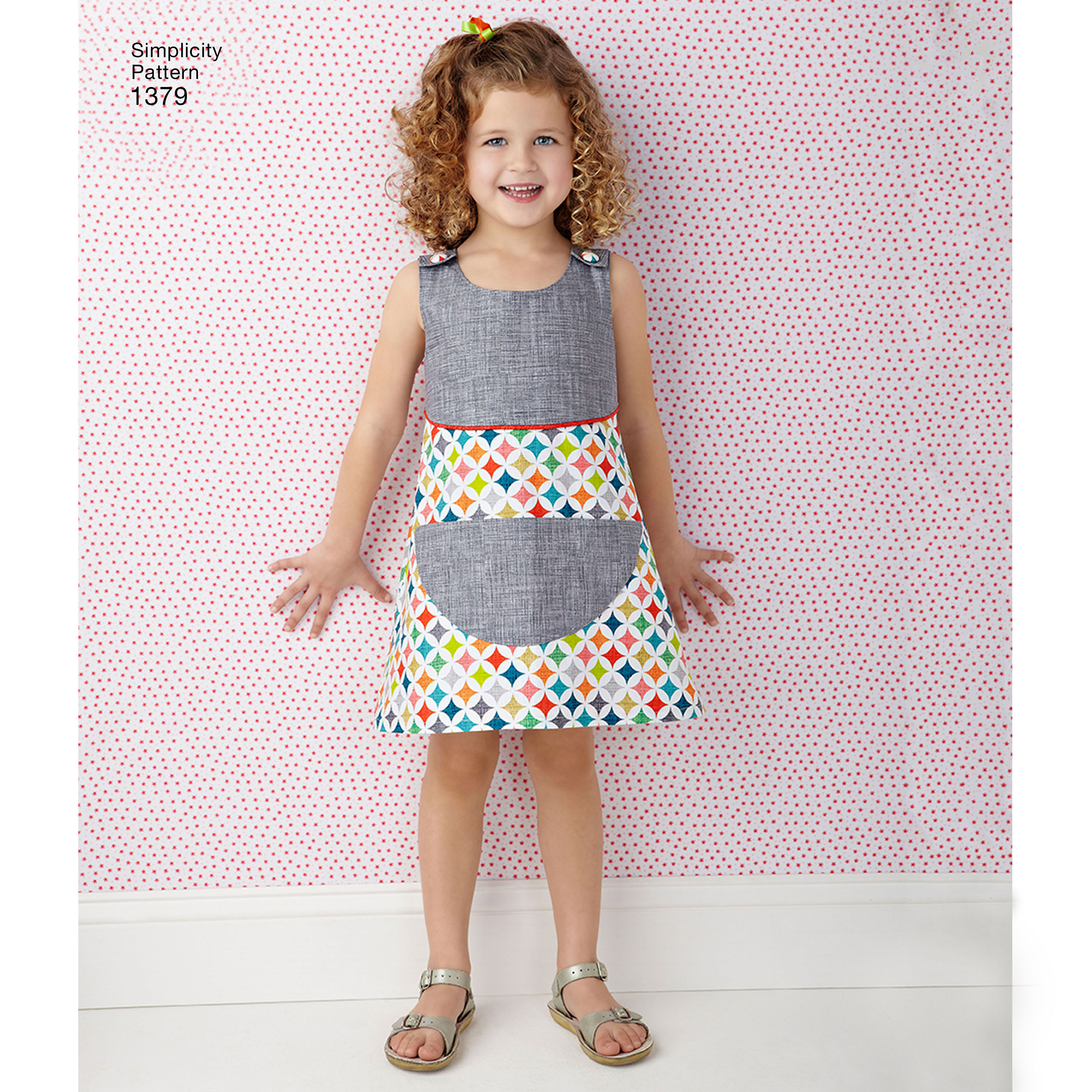 Simplicity 1379 Size 3-8 Little Girl's Dress With Matching Doll Dress Pattern 