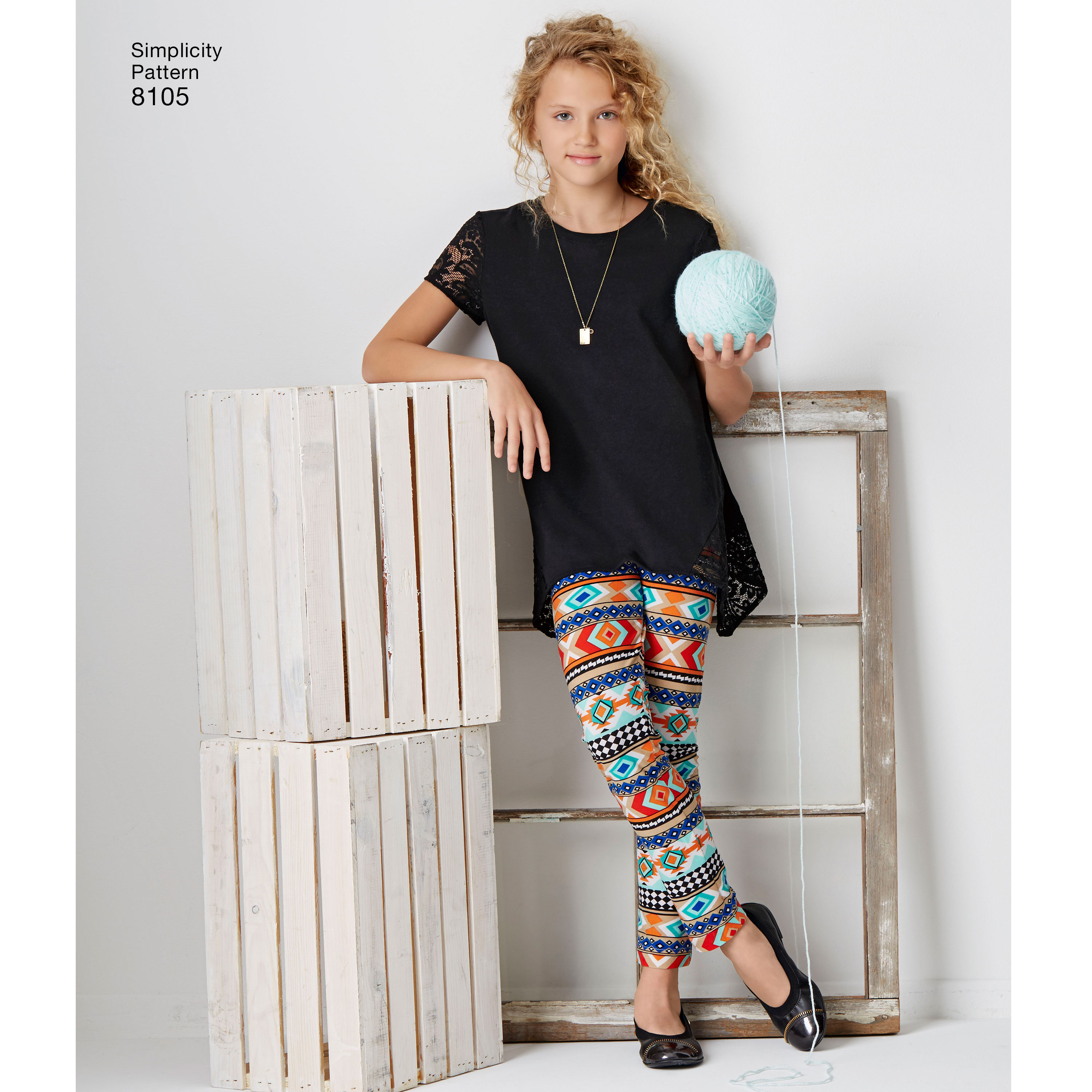 Simplicity Child/Teen Tunics, Leggings S8105 - The Fold Line