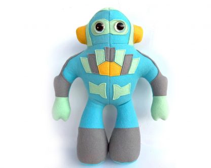 Robot shaped toy, Retro Robot Soft Toy sewing pattern by Crafty Kooka. A soft toy pattern made in wool felt, cotton or linen fabrics with felt working well for the appliqué. Sew your very own 1950s B-movie style robot with this unique and imaginative pattern.
