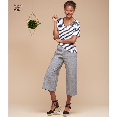 Simplicity Sewing Pattern 9146, Misses' Pull-on Pants With Side Panel,  Uncut/ff, Misses' Size 6 8 10 12 14, Simplicity S9146 - Etsy