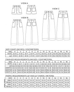 The Lander Pants Sewing Pattern - True Bias - Available on The Fold Line