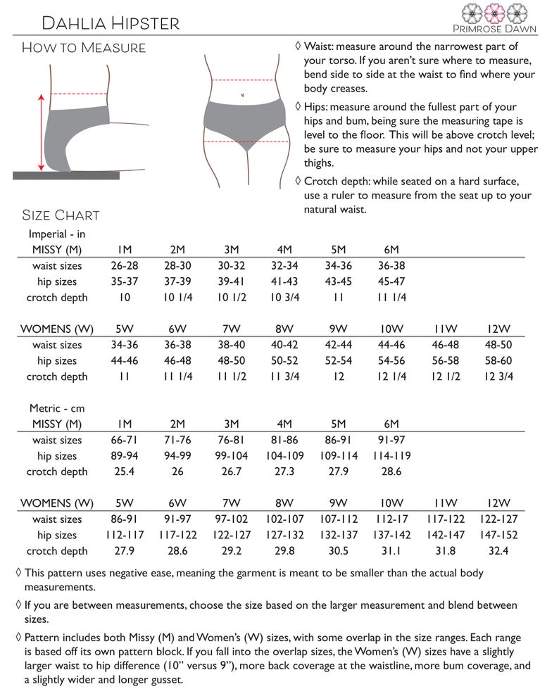 Primrose Dawn Dahlia Hipster Panty PDF - The Fold Line