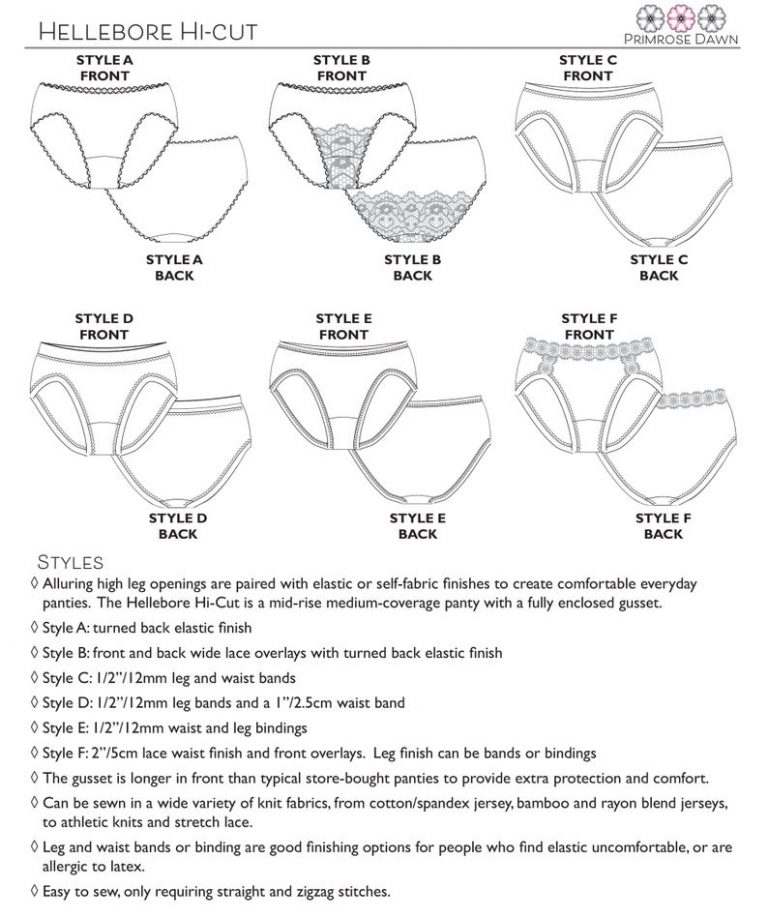 Primrose Dawn Hellebore Hi-Cut Panty PDF - The Fold Line
