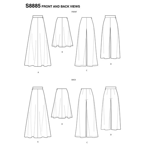 Simplicity Skirt and Trousers S8885 - The Fold Line