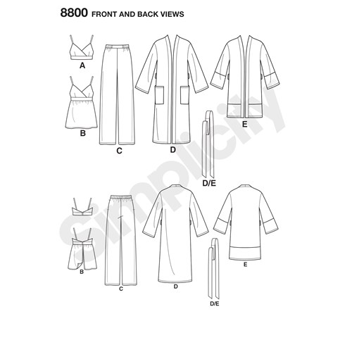 Simplicity Nightwear S8800 - The Fold Line