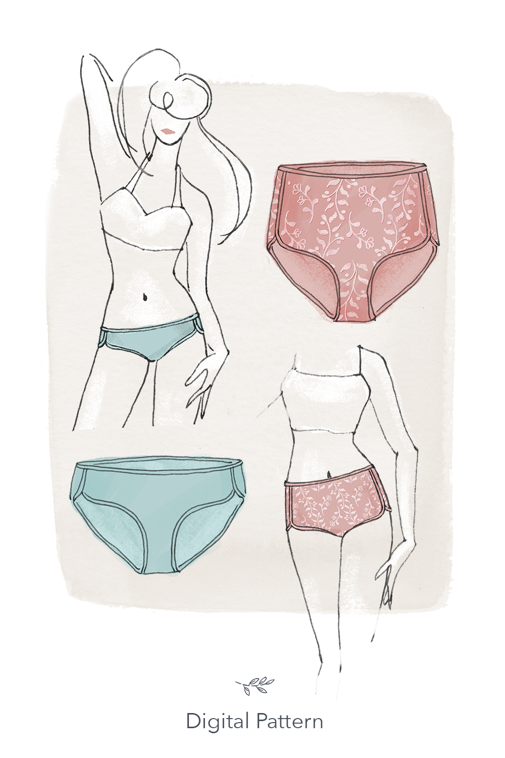 Make underwear sewing pattern for your clothing line by
