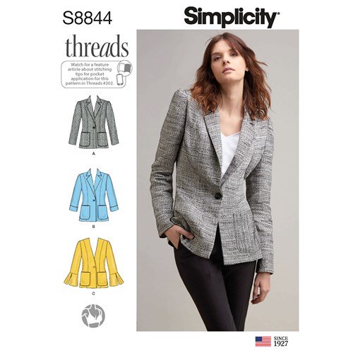 Simplicity Blazer S8844 - The Fold Line