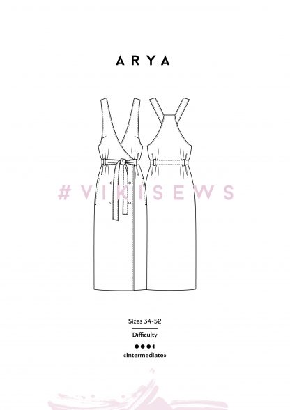 Vikisews Arya Dress (46-48-50-52) - The Fold Line