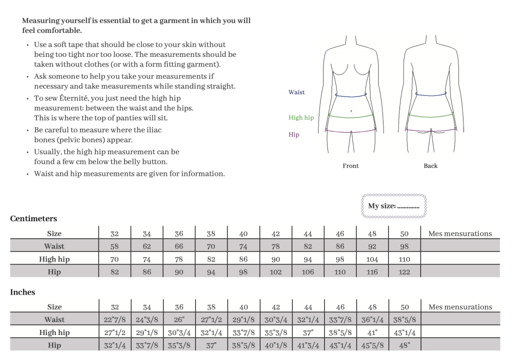 Étoffe Malicieuse Éternité Menstrual Pants PDF - The Fold Line